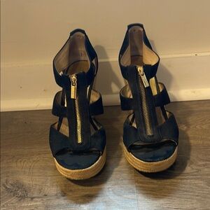MICHAEL Michael Kors Black Wedge Sandals